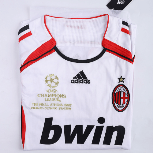 AC Milan Ronaldo #99 Kakà #22 Maldini #3 Pirlo #21 UCL Final Retro Jersey Away Replica 2006/07
