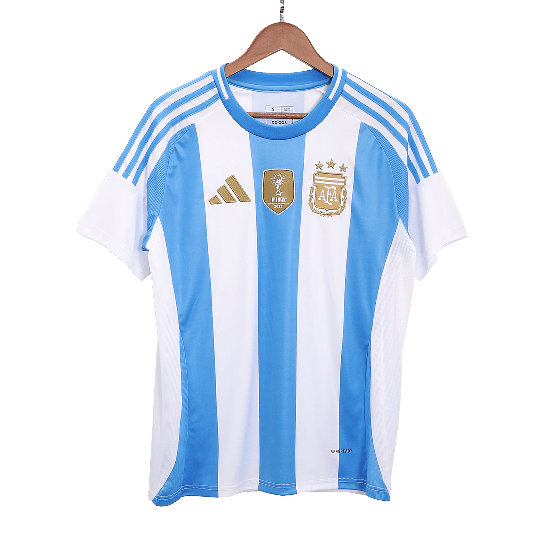 Argentina Home Jersey Messi #10 Di Maria #11 J.Álvarez #9 Copa America 2024