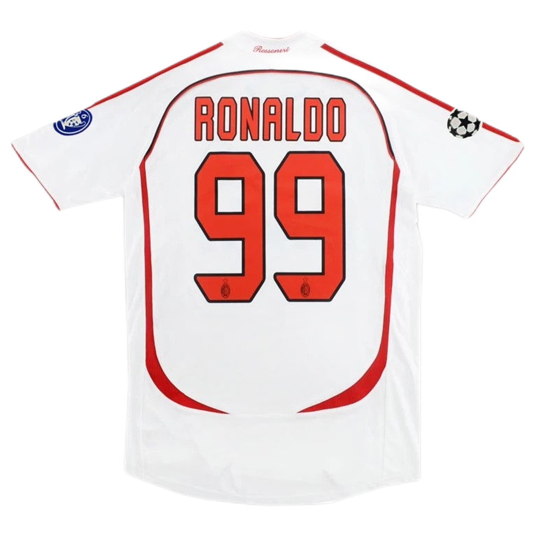AC Milan Ronaldo #99 Kakà #22 Maldini #3 Pirlo #21 UCL Final Retro Jersey Away Replica 2006/07