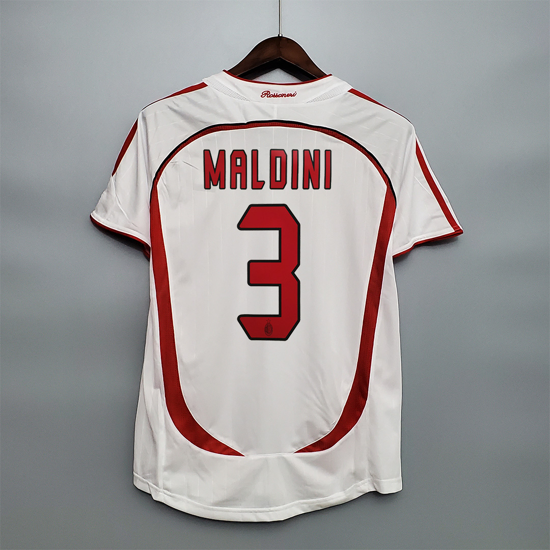 AC Milan Ronaldo #99 Kakà #22 Maldini #3 Pirlo #21 UCL Final Retro Jersey Away Replica 2006/07