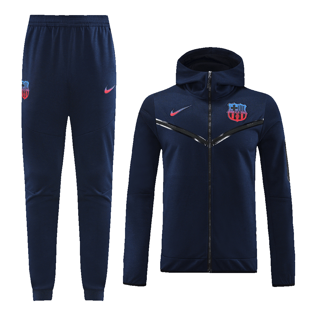 Barcelona Hoodie Sweatshirt Kit(Top+Pants) Navy 2022/23