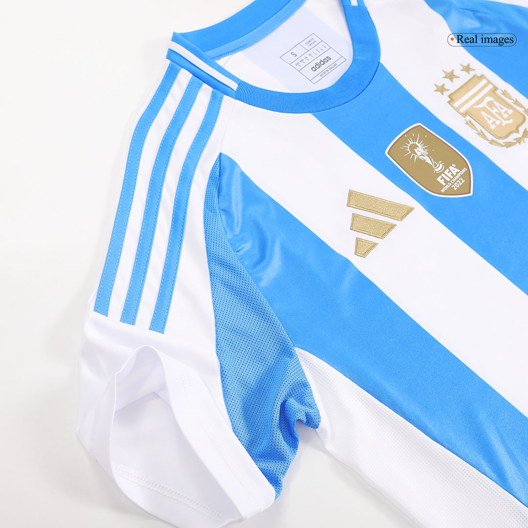 Argentina Home Jersey Messi #10 Di Maria #11 J.Álvarez #9 Copa America 2024
