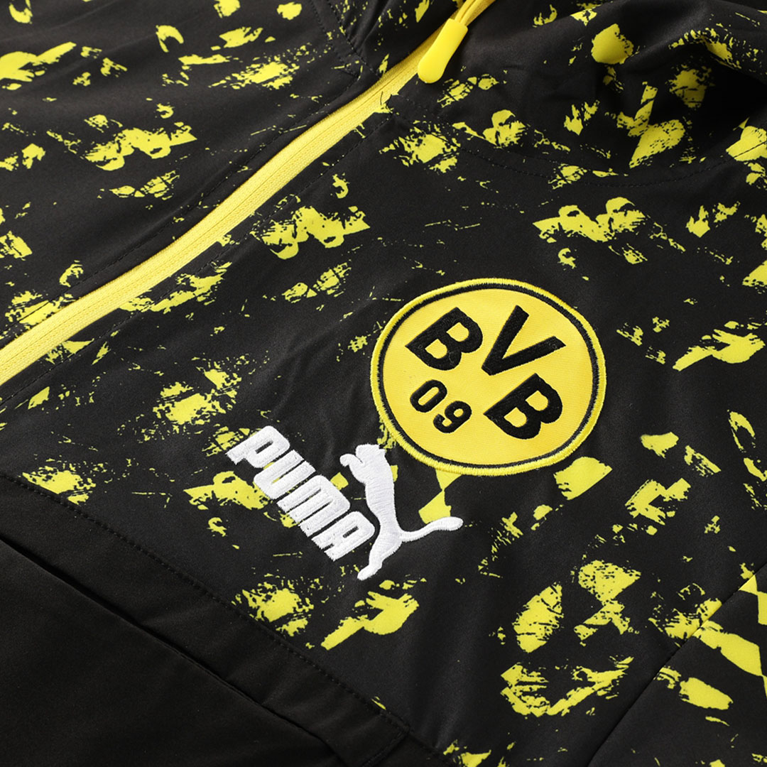 Borussia Dortmund Zipper Windbreaker Hoodie Kit (Jacket+Pants) 2023/24