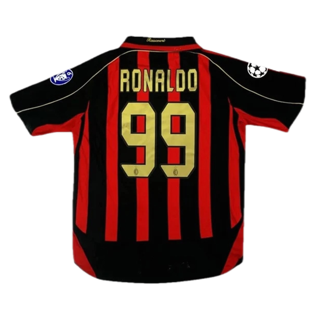 AC Milan Ronaldo #99 Maldini #3 Kakà #22 Retro Jersey Home Replica 2006/07