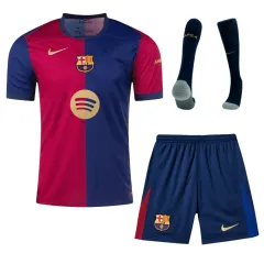 Barcelona Home Full Kit(Jersey+Shorts+Socks) 2024/25 - Spotify Logo Without Text