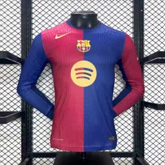 Barcelona Home Jersey Long Sleeve Player Version 2024/25
