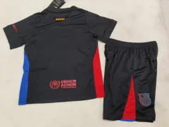 Kids Barcelona Third Kit(Jersey+Short) Without Spofity Text 2024/2025
