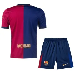 Barcelona Home Kits(Jersey+Shorts) 2024/25 - Spotify Logo Without Text