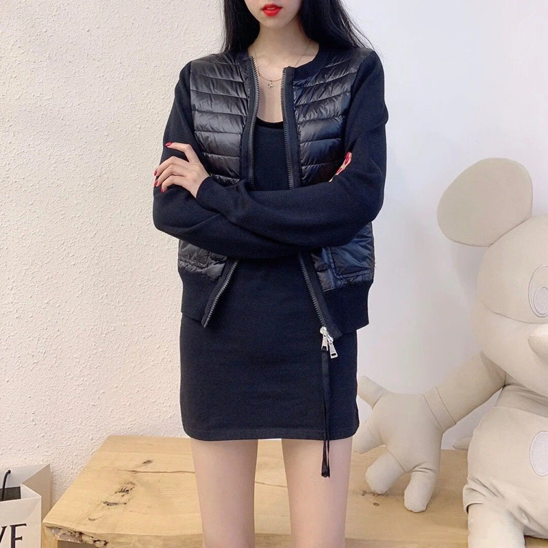 Women's Knitted Jacket Down splicing jacket