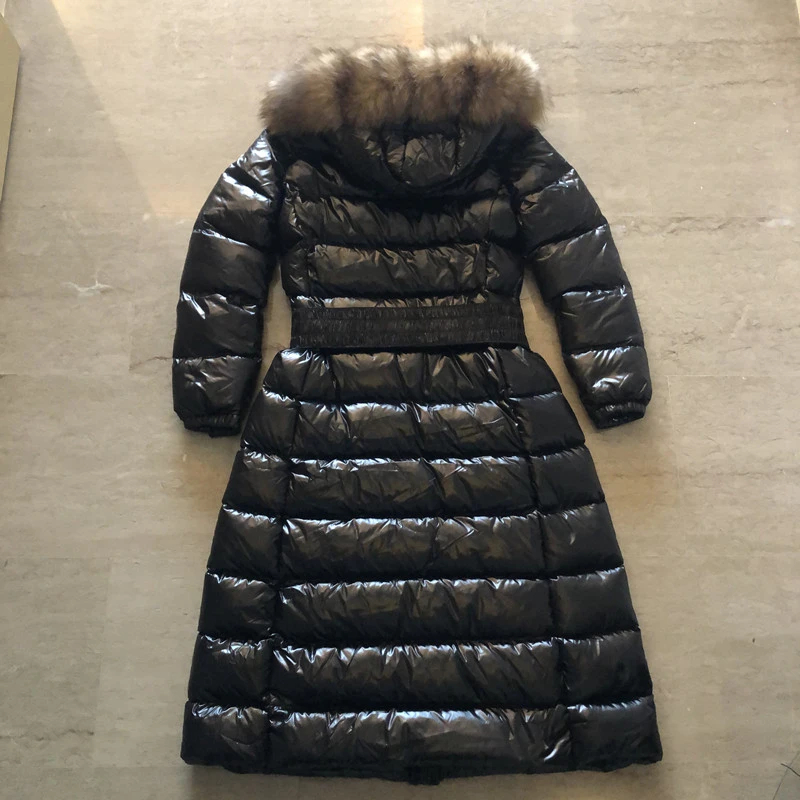 Women winter long down jacket 90% white duck down puffer jacket S-XL