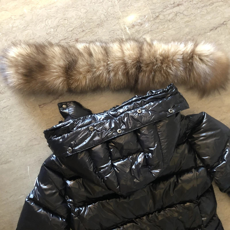 Women winter long down jacket 90% white duck down puffer jacket S-XL