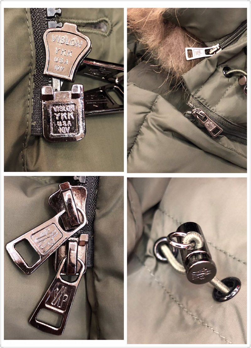 Winter jacket for men natural big fur 90% white duck down filler puffer coats