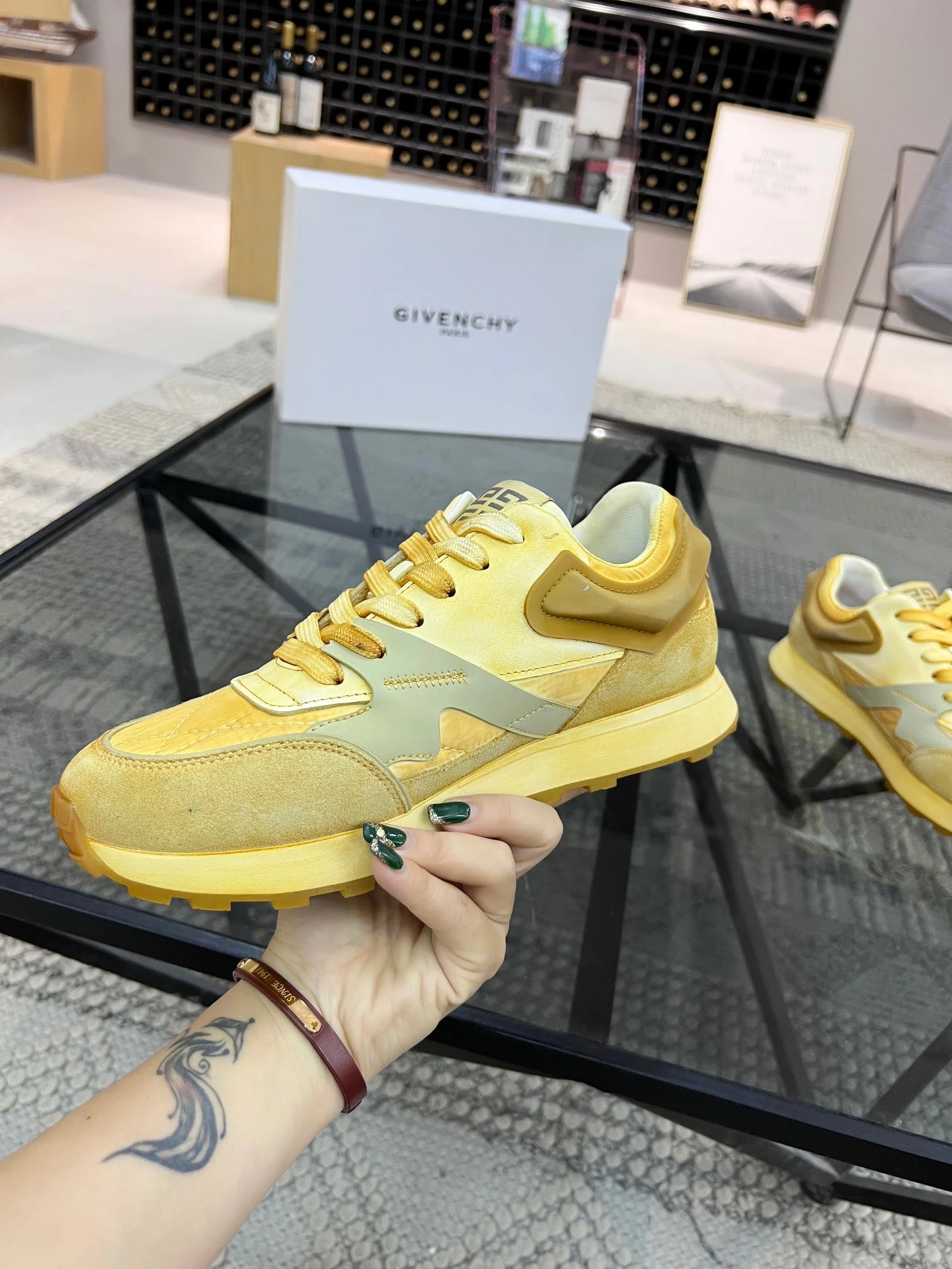 Orange, Light green, Yellow, White and Light Blue Shoes