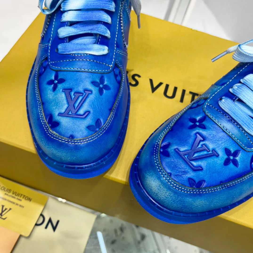 Blue, Green, Yellow and White Shoes