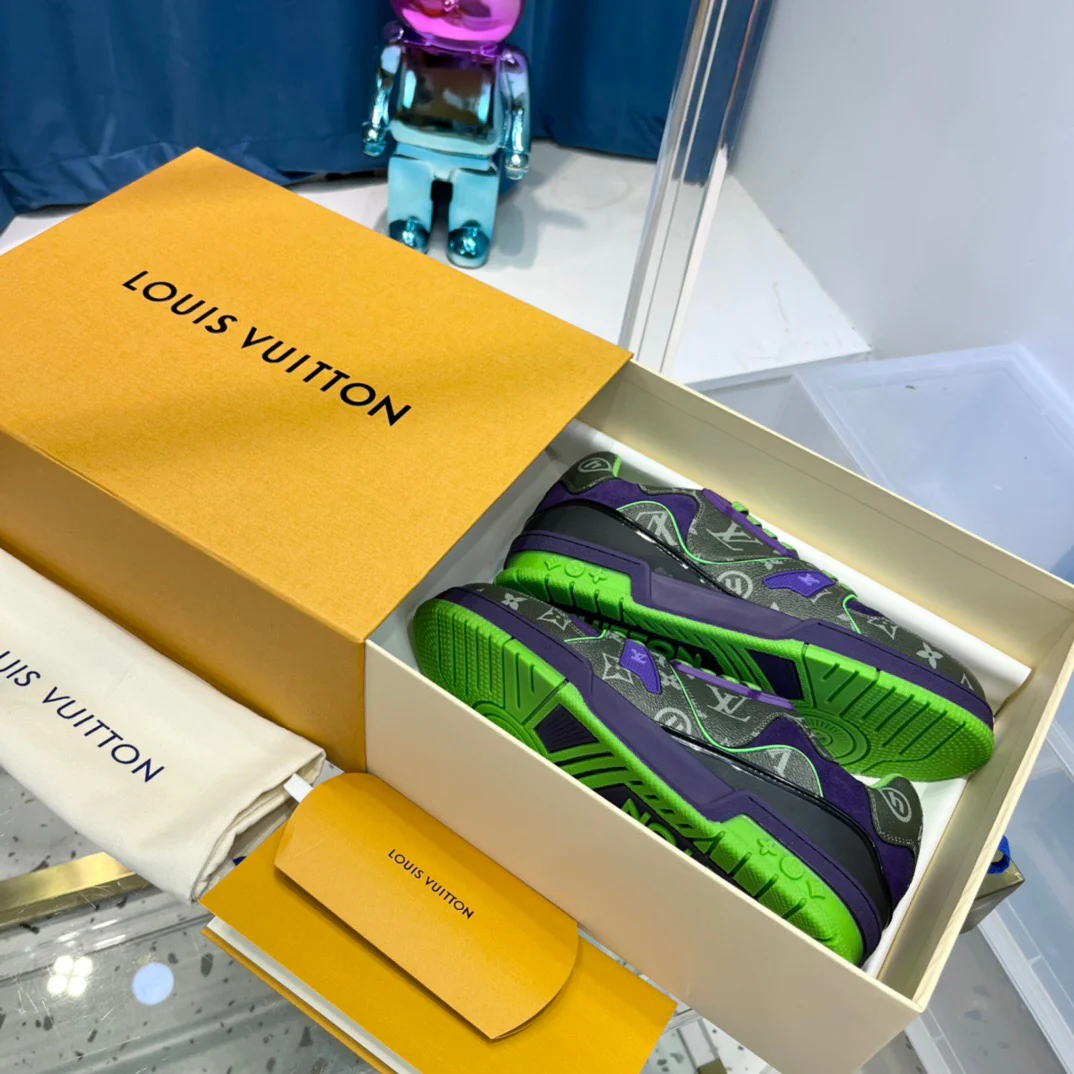 Blue green, Yellow white and Black white Shoes