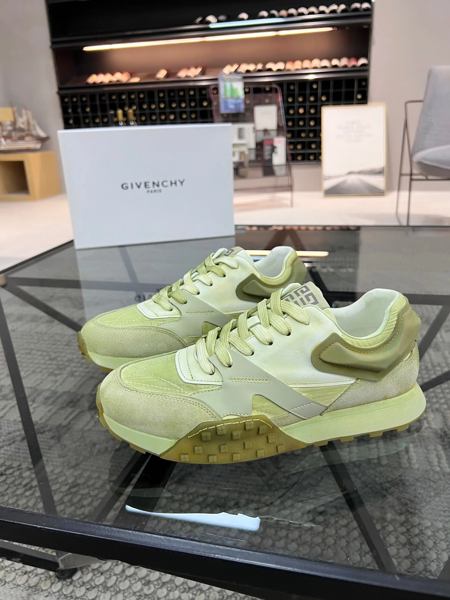 Orange, Light green, Yellow, White and Light Blue Shoes