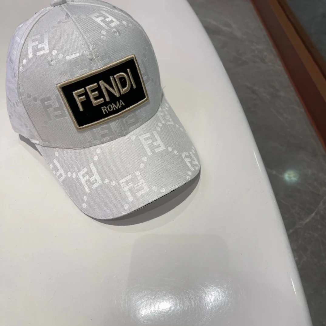 White, brown and black Caps