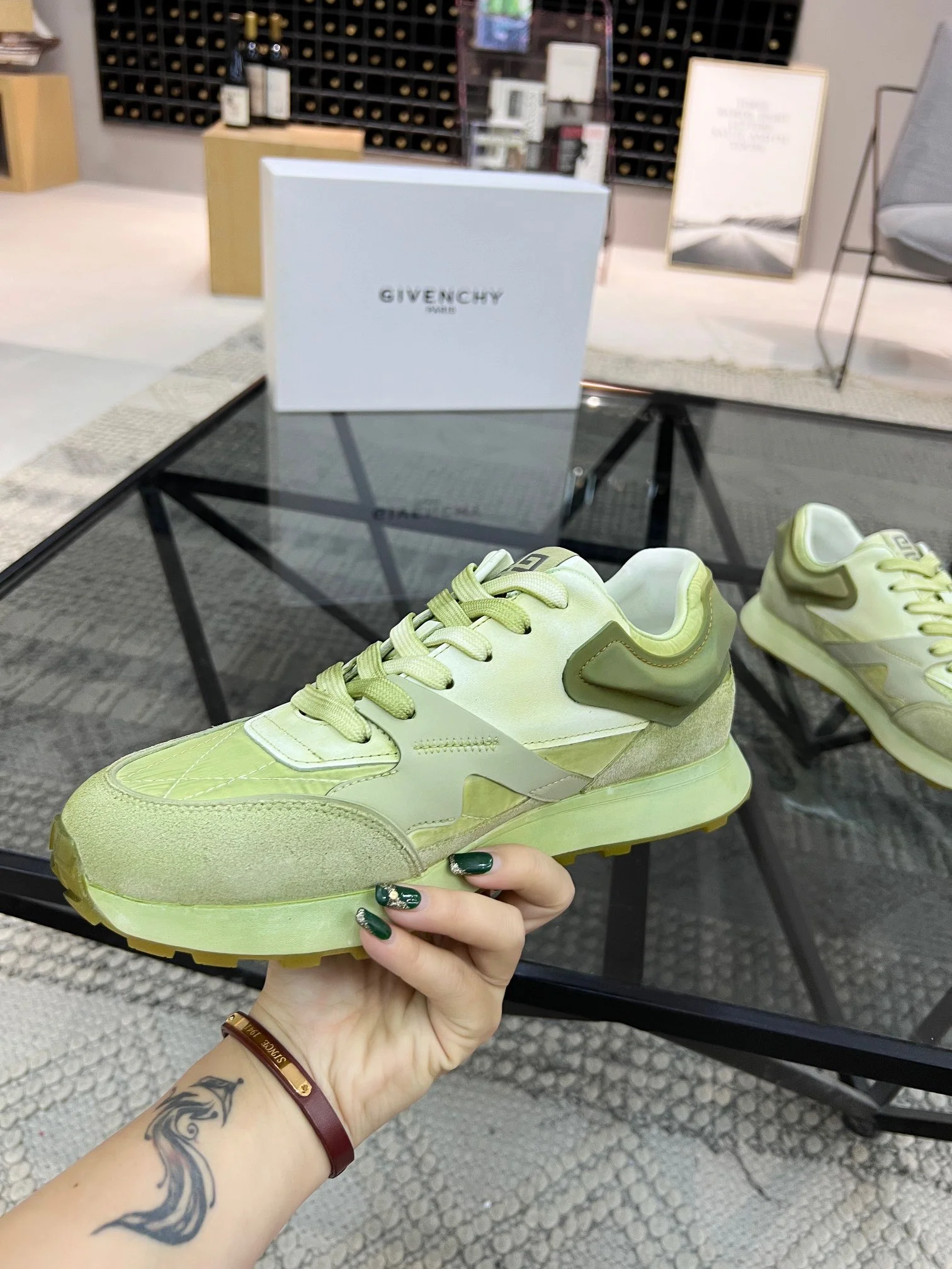 Orange, Light green, Yellow, White and Light Blue Shoes