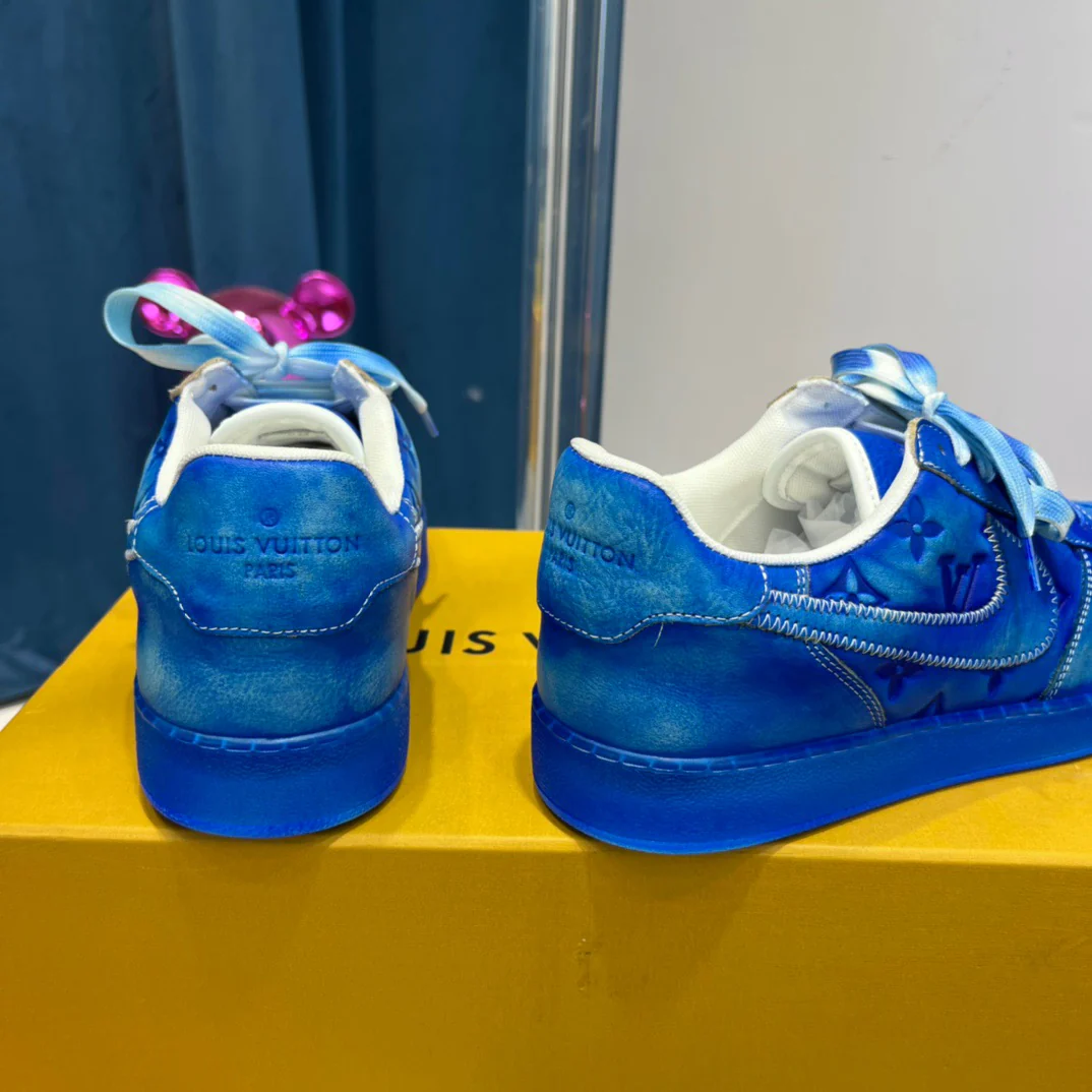 Blue, Green, Yellow and White Shoes