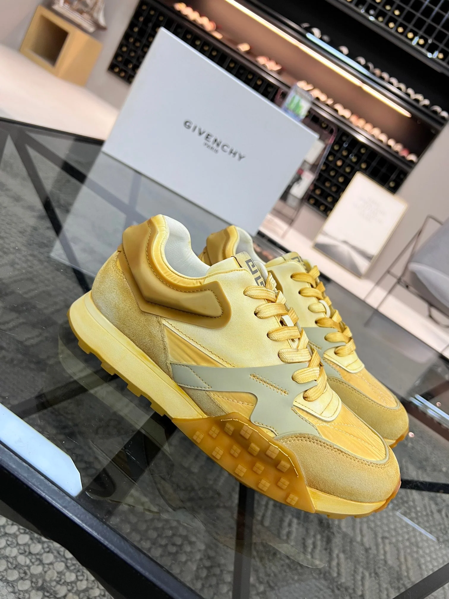 Orange, Light green, Yellow, White and Light Blue Shoes