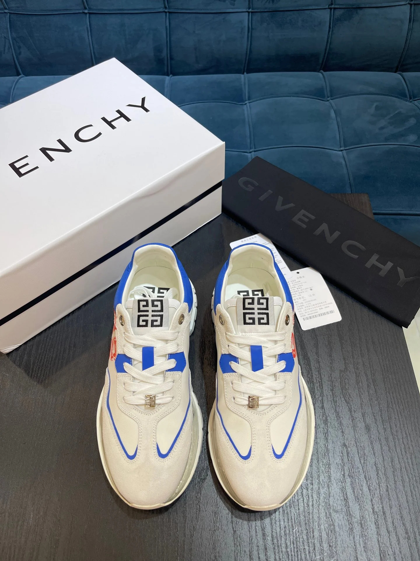 White yellow, White red, White black, White green and White blue Shoes