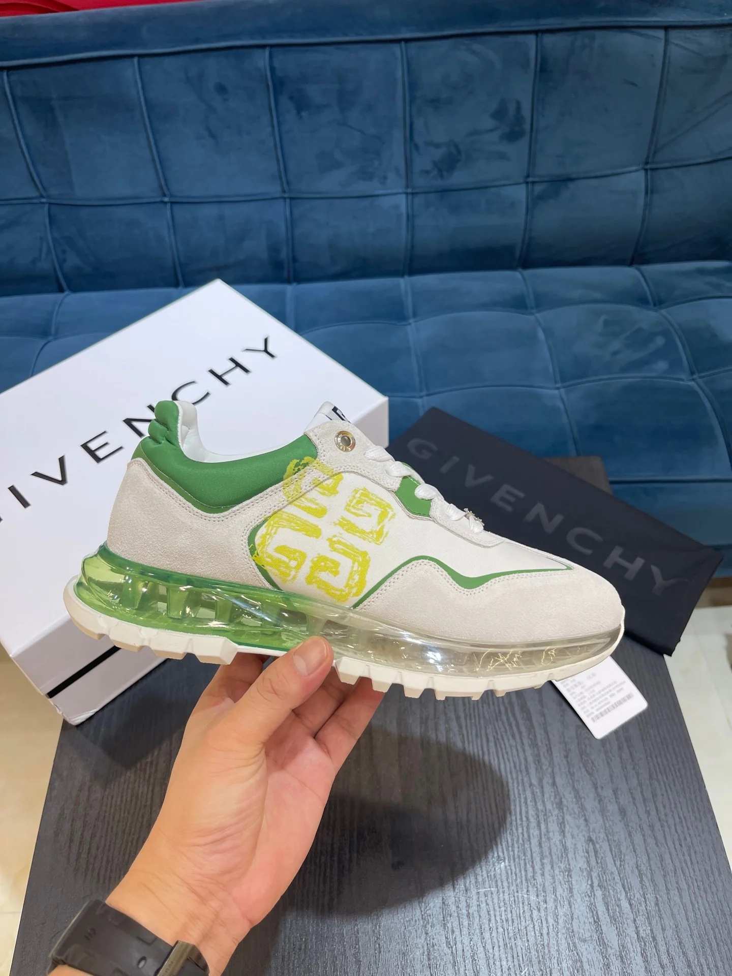 White yellow, White red, White black, White green and White blue Shoes