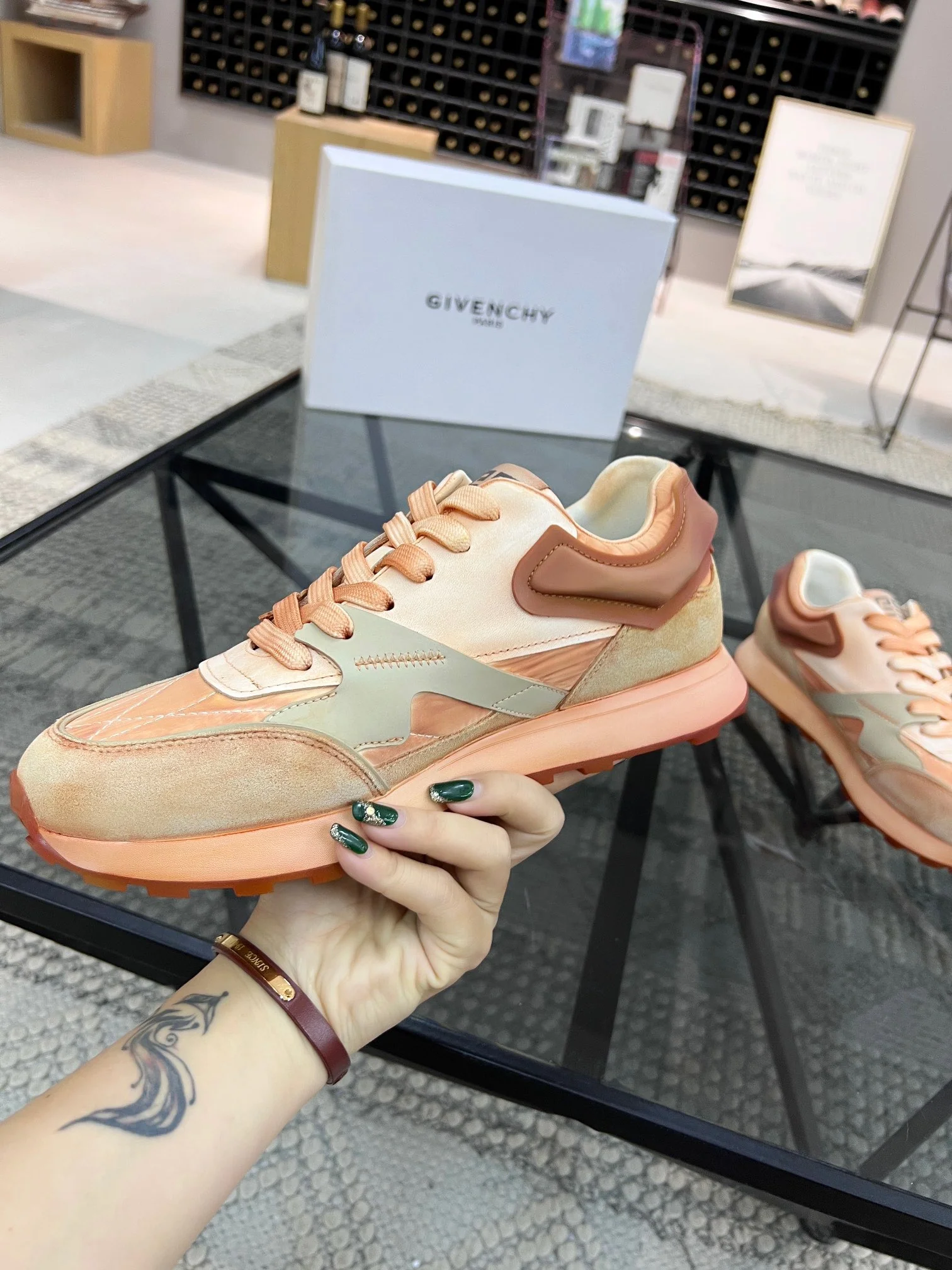 Orange, Light green, Yellow, White and Light Blue Shoes