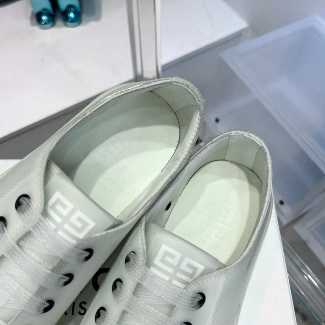 Yellow, White and Black Shoes