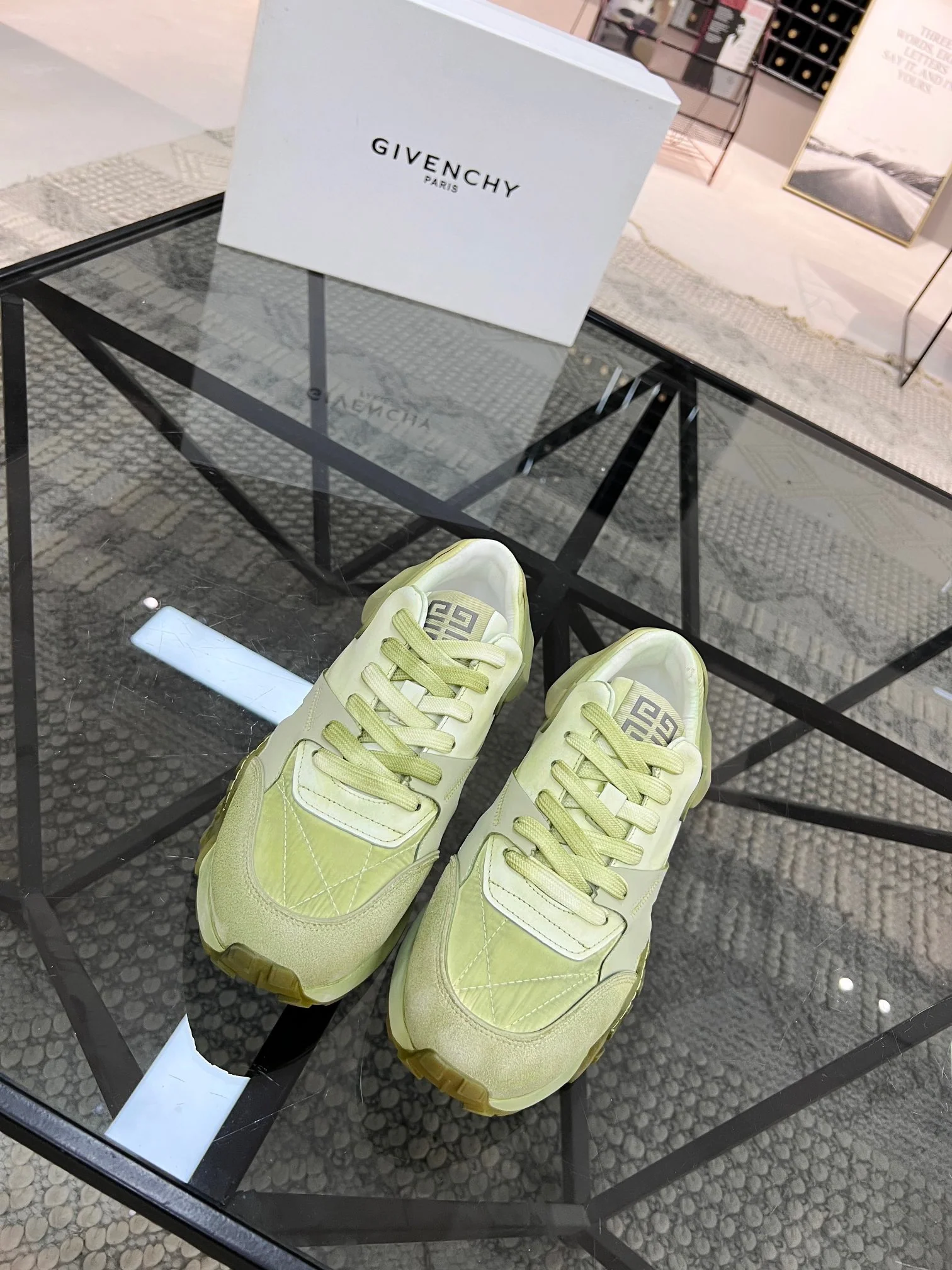 Orange, Light green, Yellow, White and Light Blue Shoes