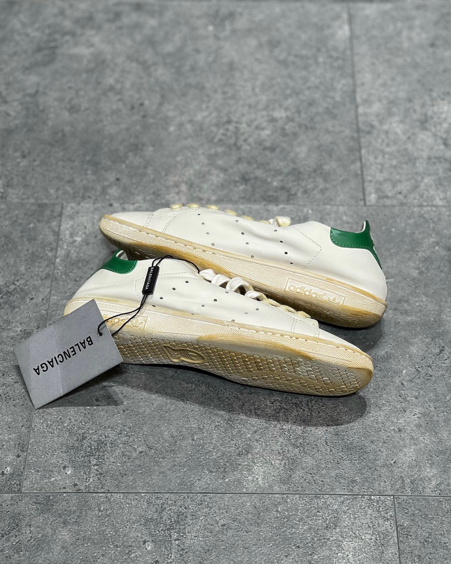 Black, White black and White green Shoes