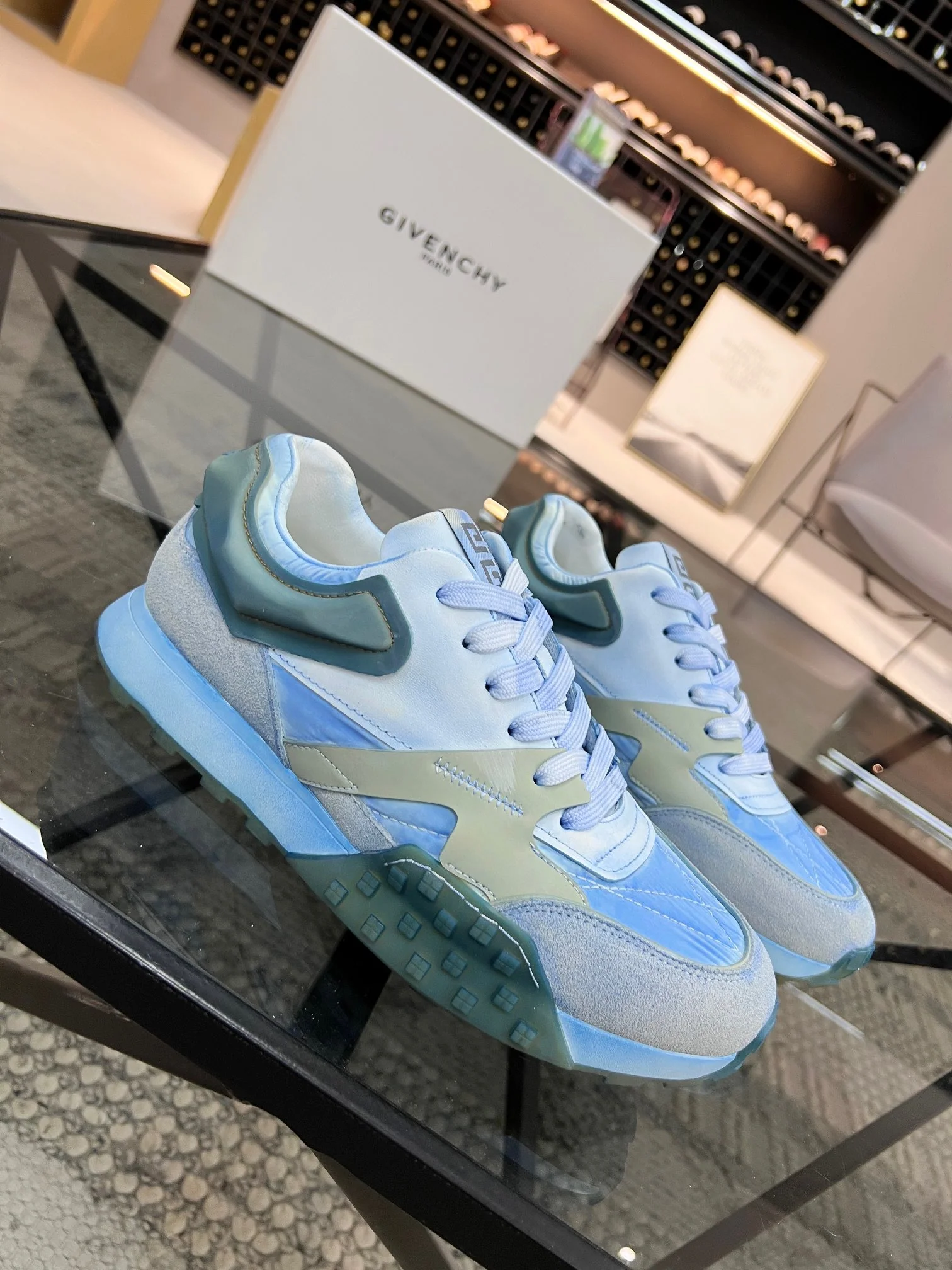 Orange, Light green, Yellow, White and Light Blue Shoes