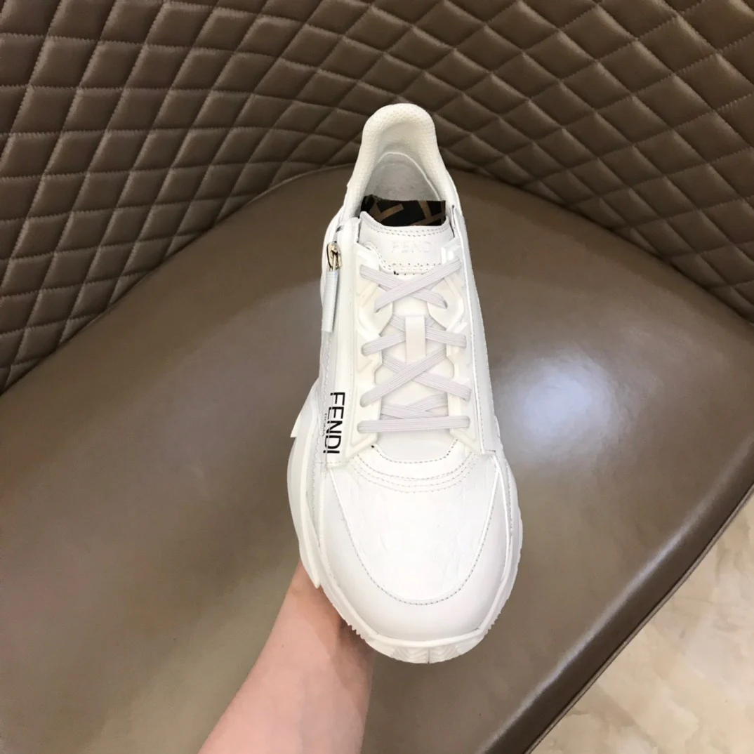 Blue and White Shoes