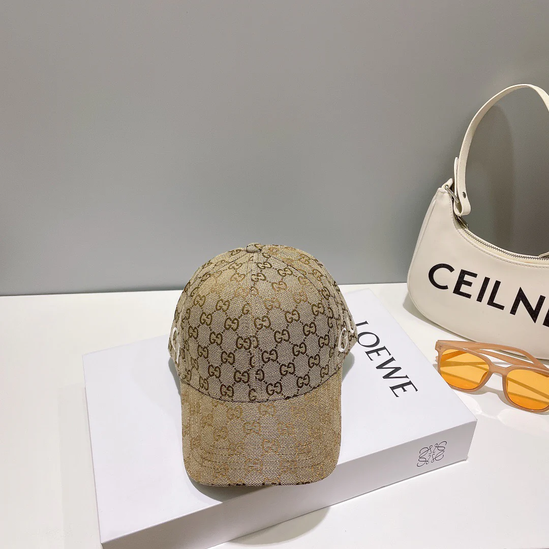 Pink, Brown and Black Caps