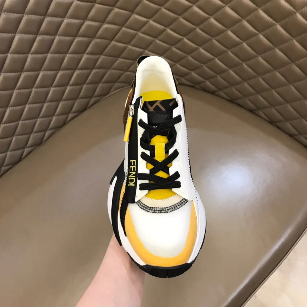 Yellow and Maroon Shoes