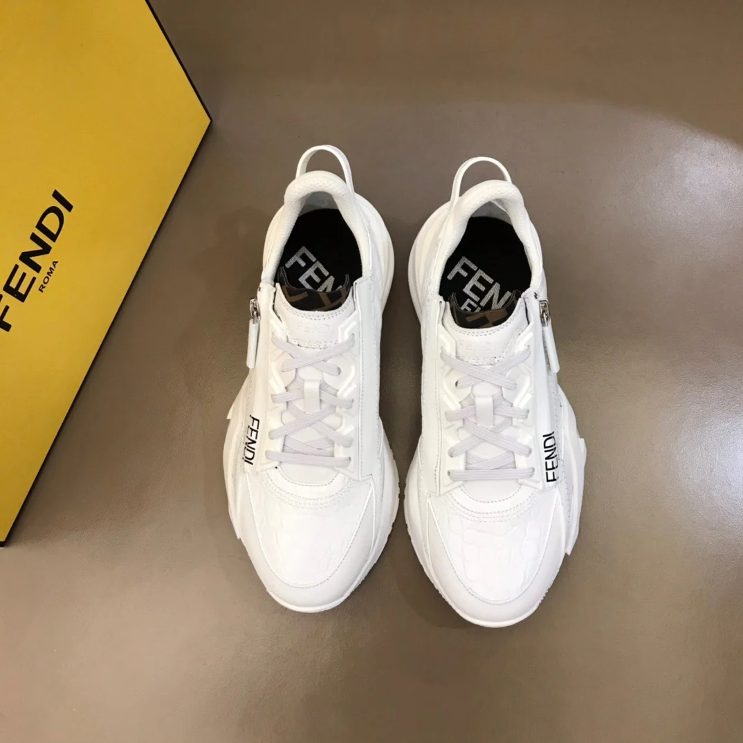 Blue and White Shoes