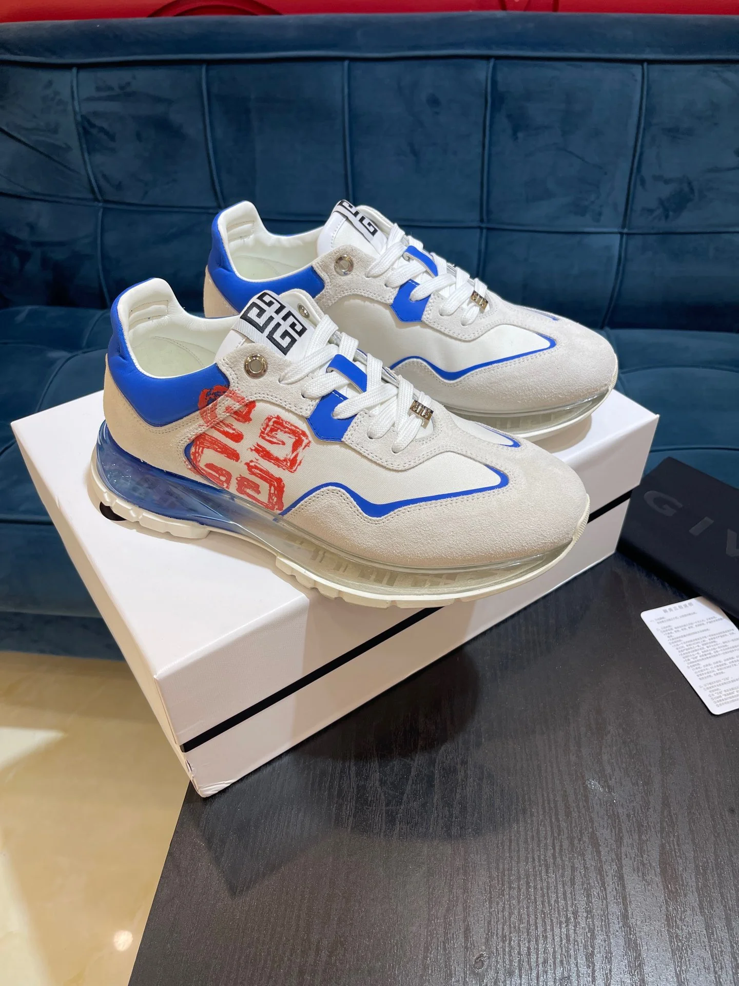 White yellow, White red, White black, White green and White blue Shoes