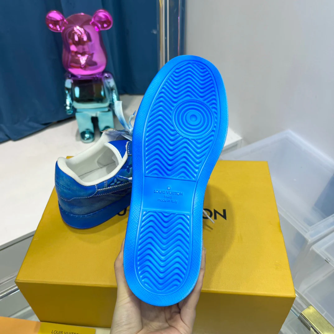 Blue, Green, Yellow and White Shoes