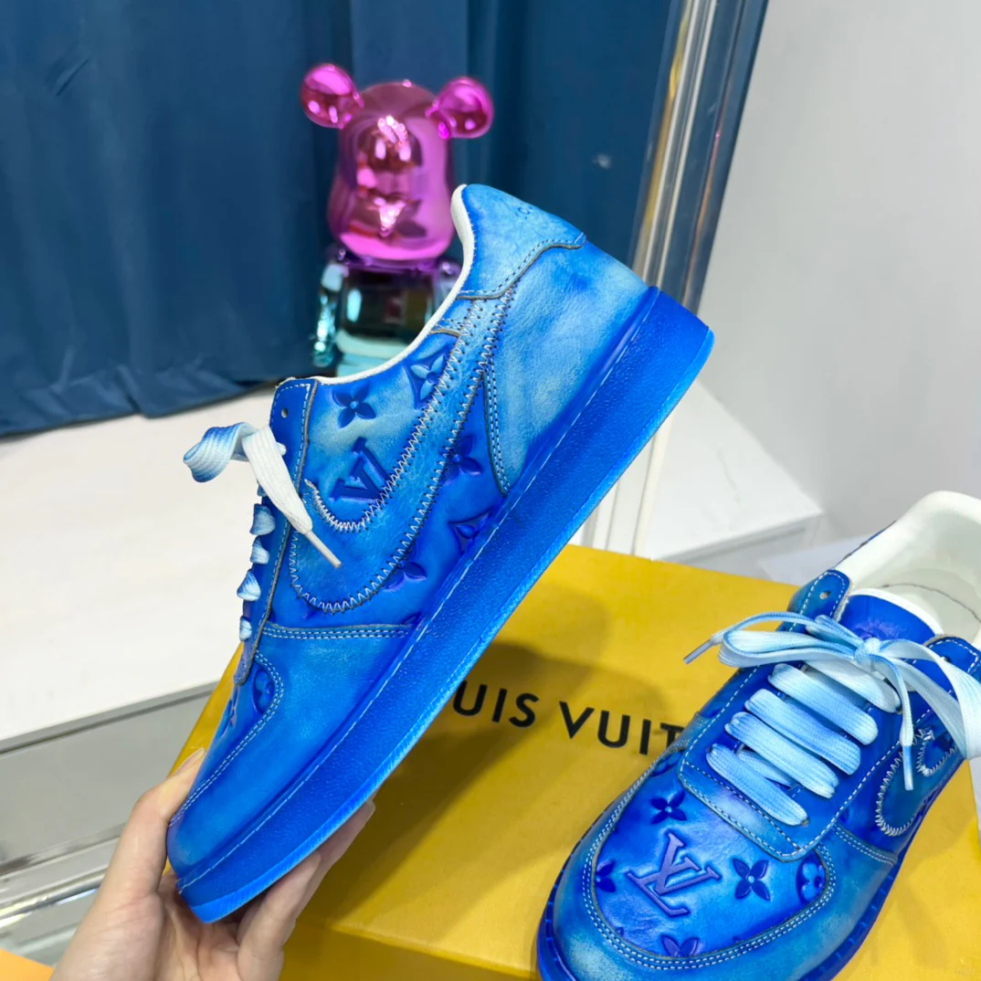 Blue, Green, Yellow and White Shoes