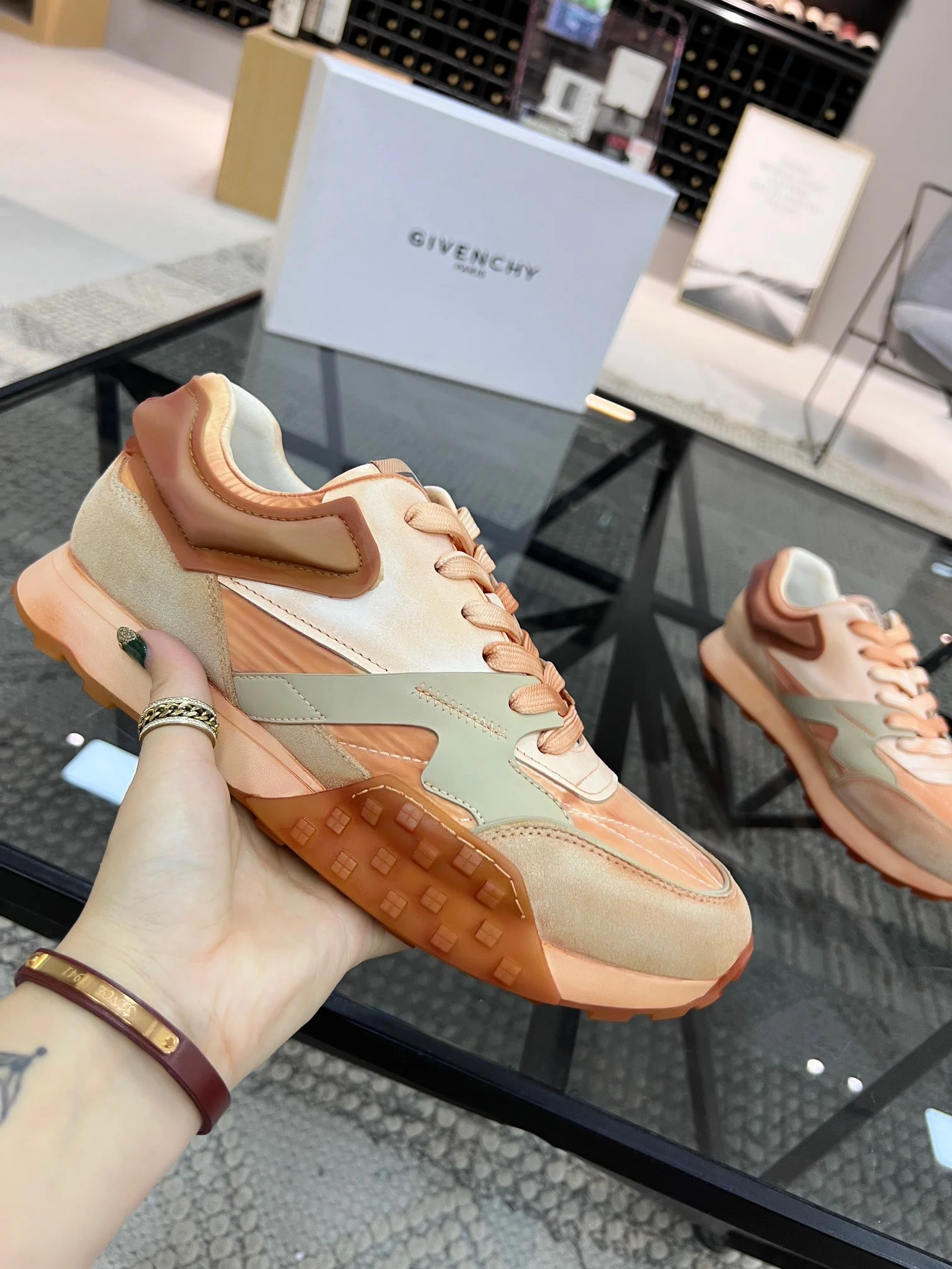 Orange, Light green, Yellow, White and Light Blue Shoes