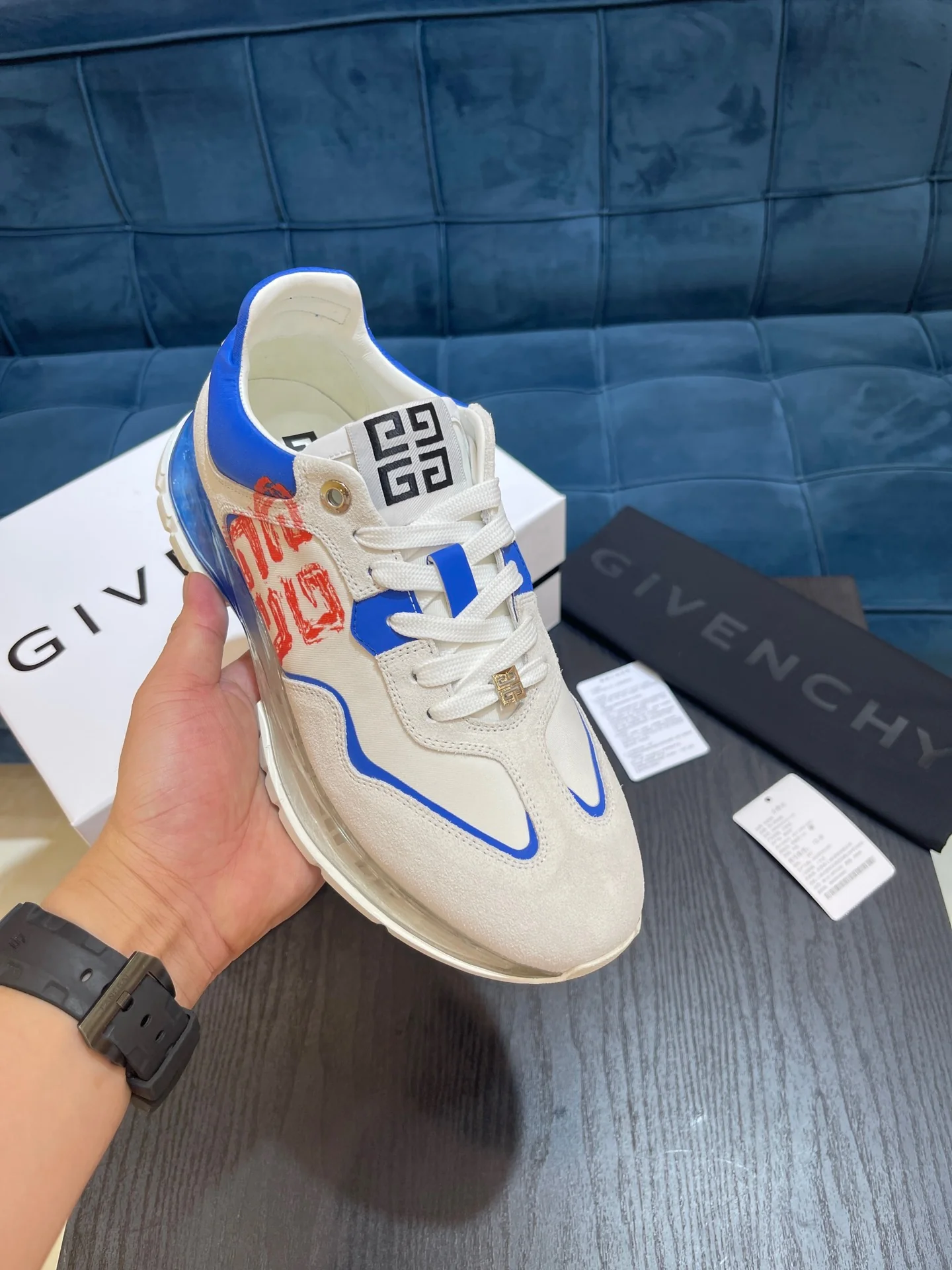 White yellow, White red, White black, White green and White blue Shoes