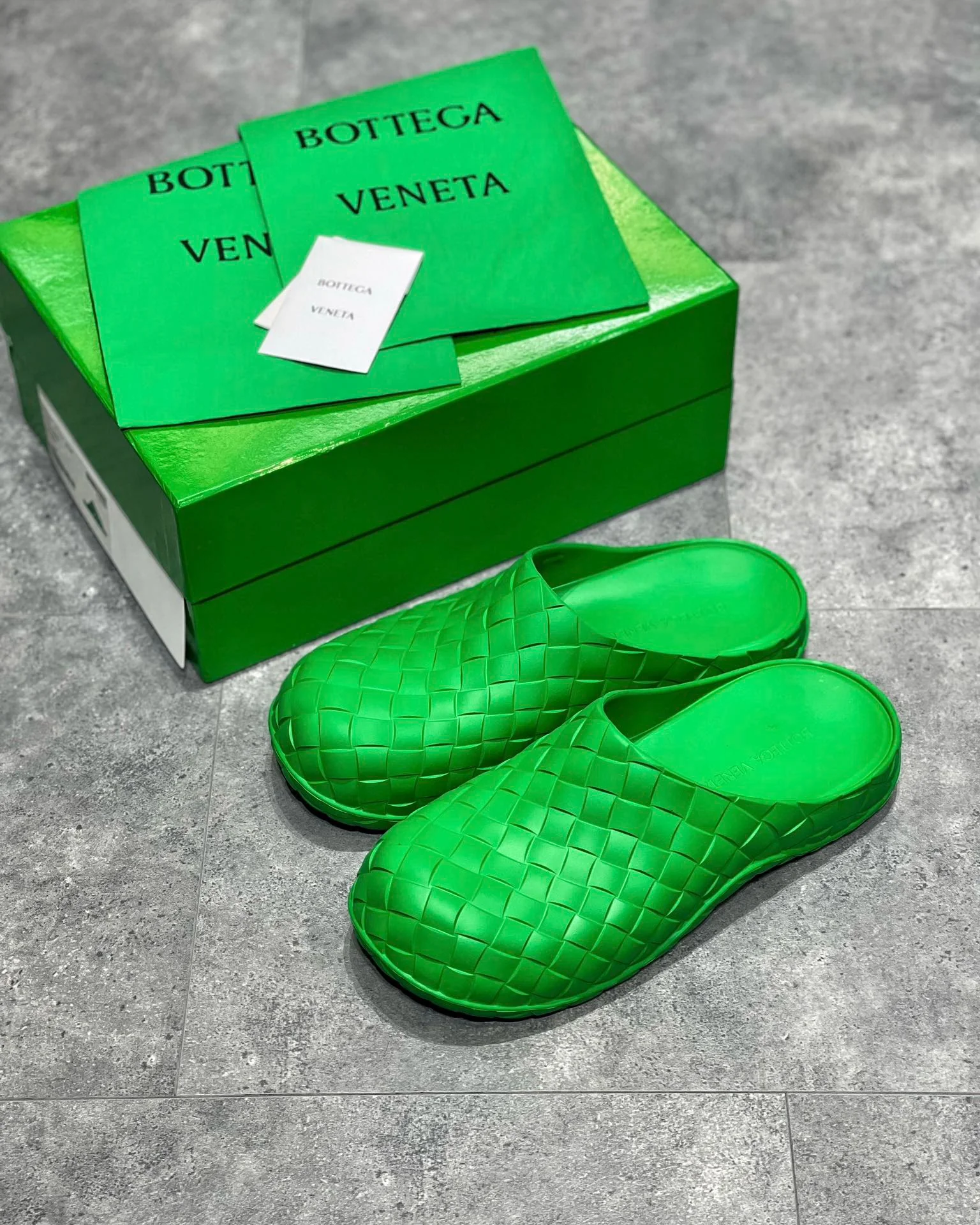 Black, White and Green Shoes