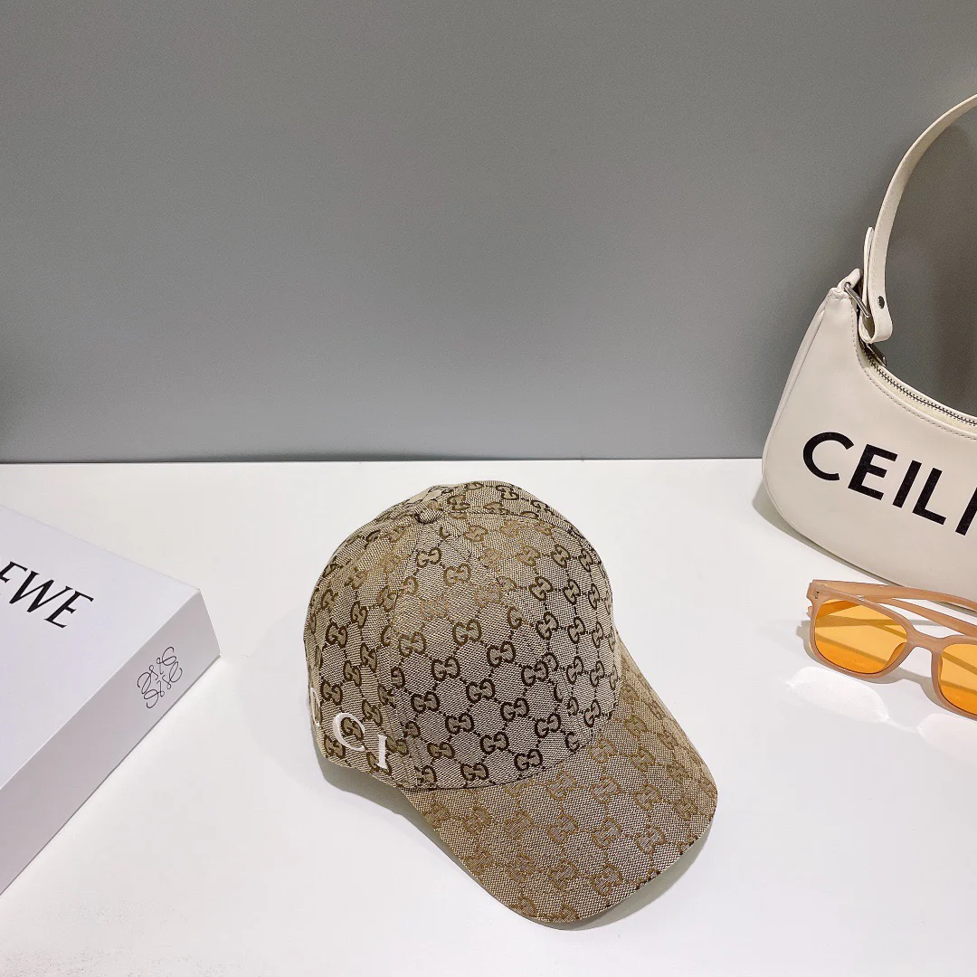 Pink, Brown and Black Caps