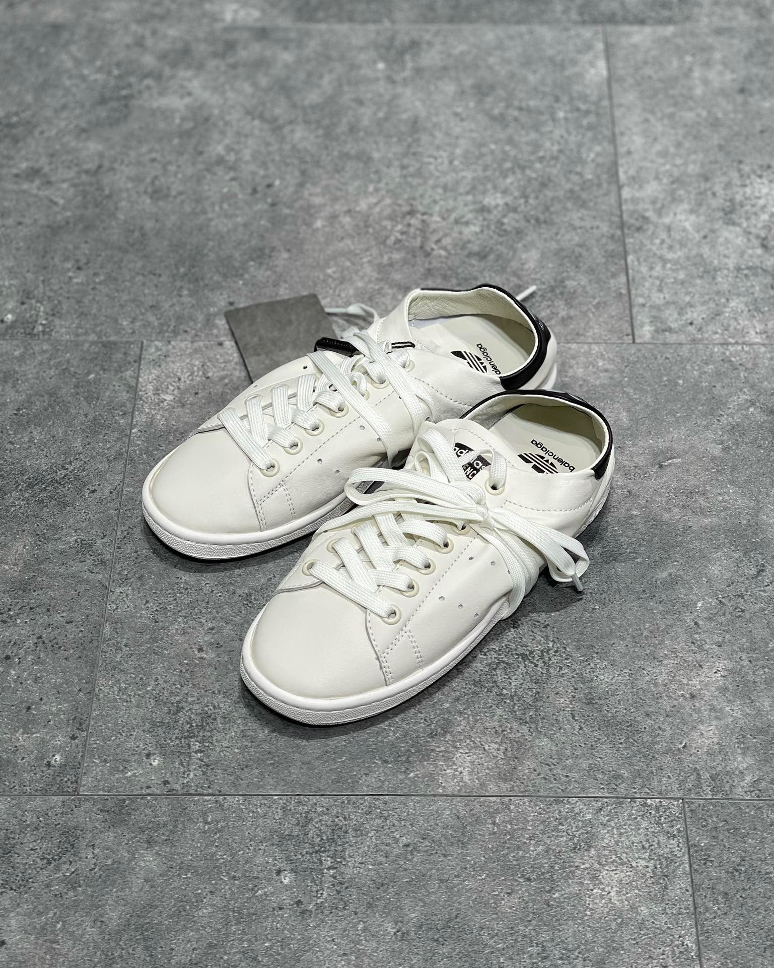 Black, White black and White green Shoes