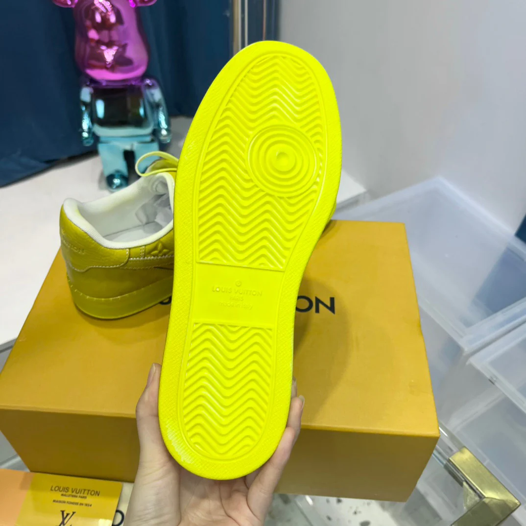 Blue, Green, Yellow and White Shoes