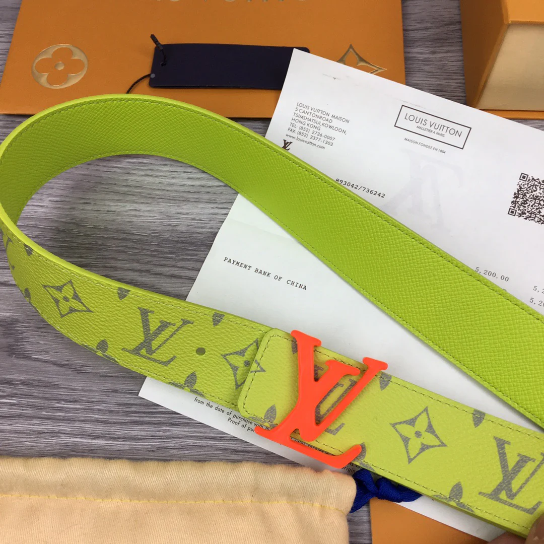 Black, Grey, Light Green And Blue Belts