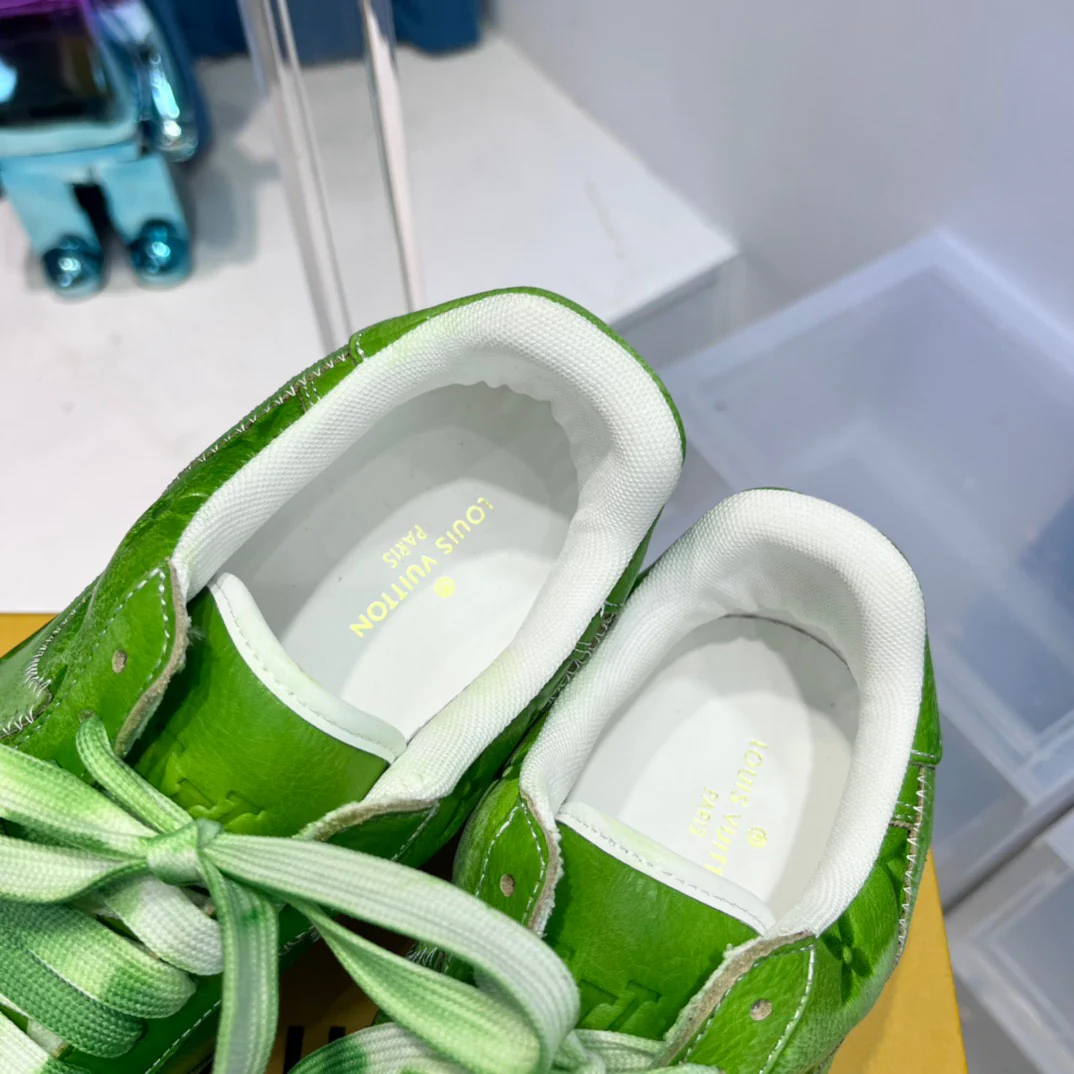 Blue, Green, Yellow and White Shoes