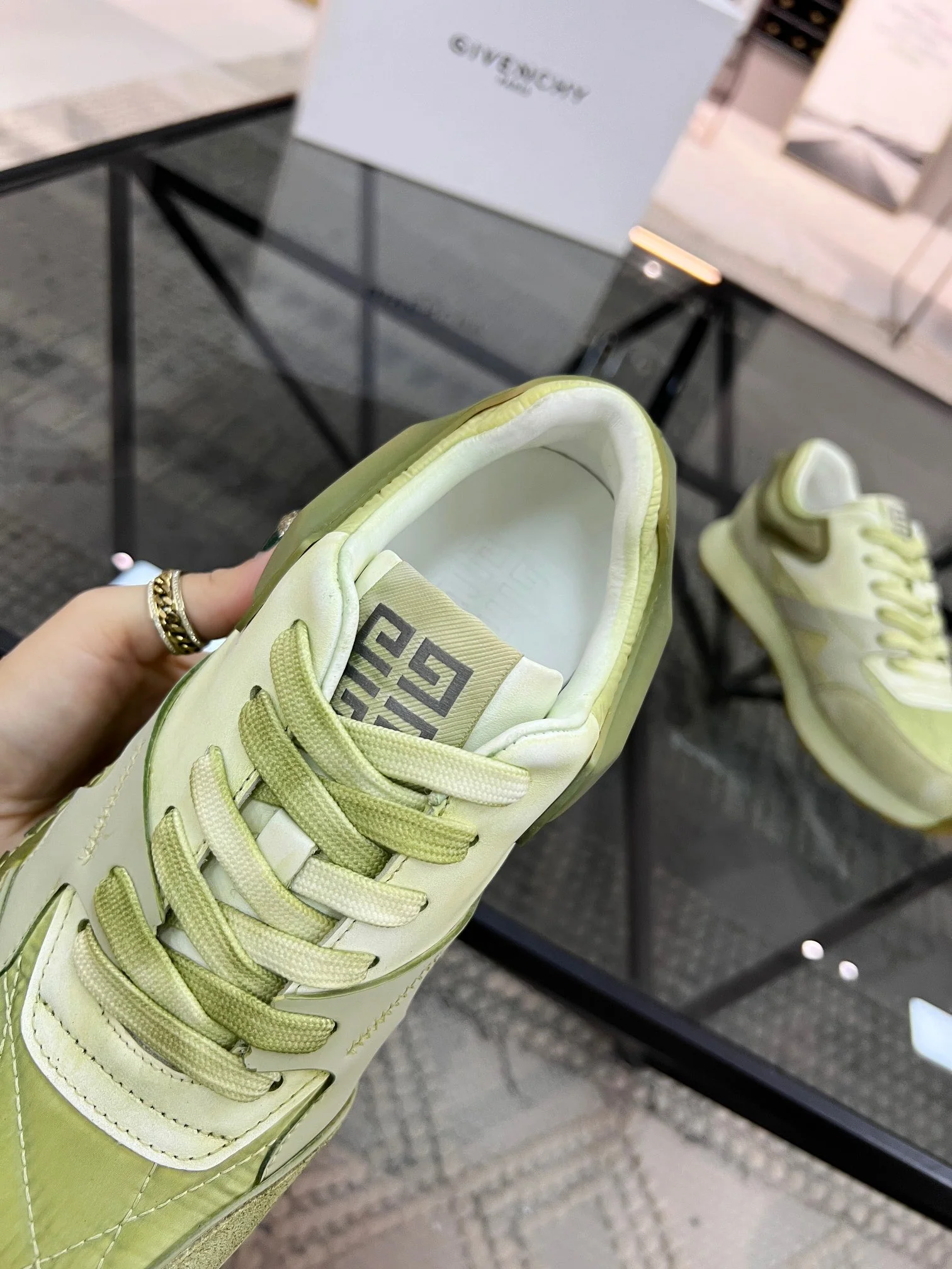 Orange, Light green, Yellow, White and Light Blue Shoes