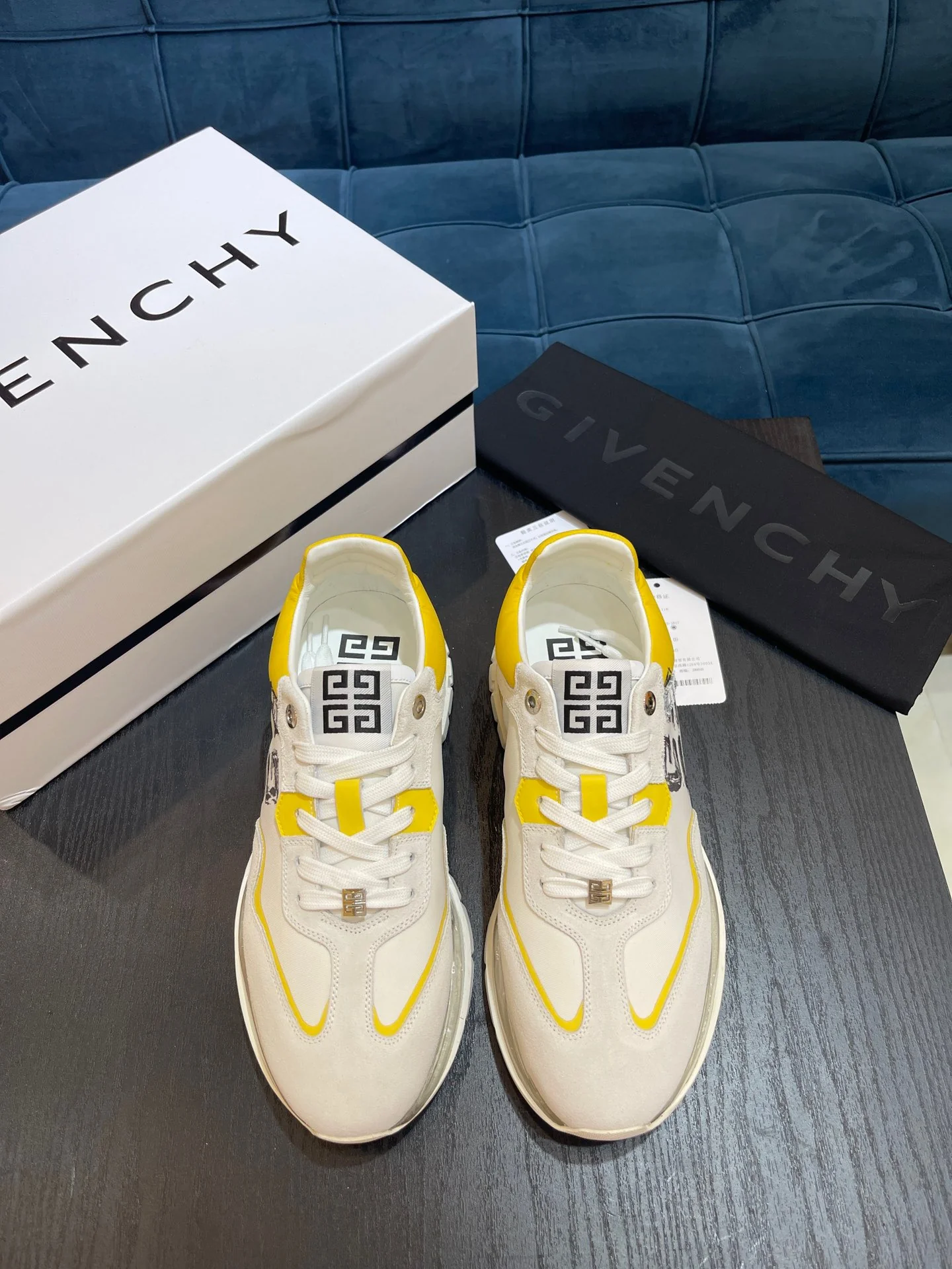 White yellow, White red, White black, White green and White blue Shoes