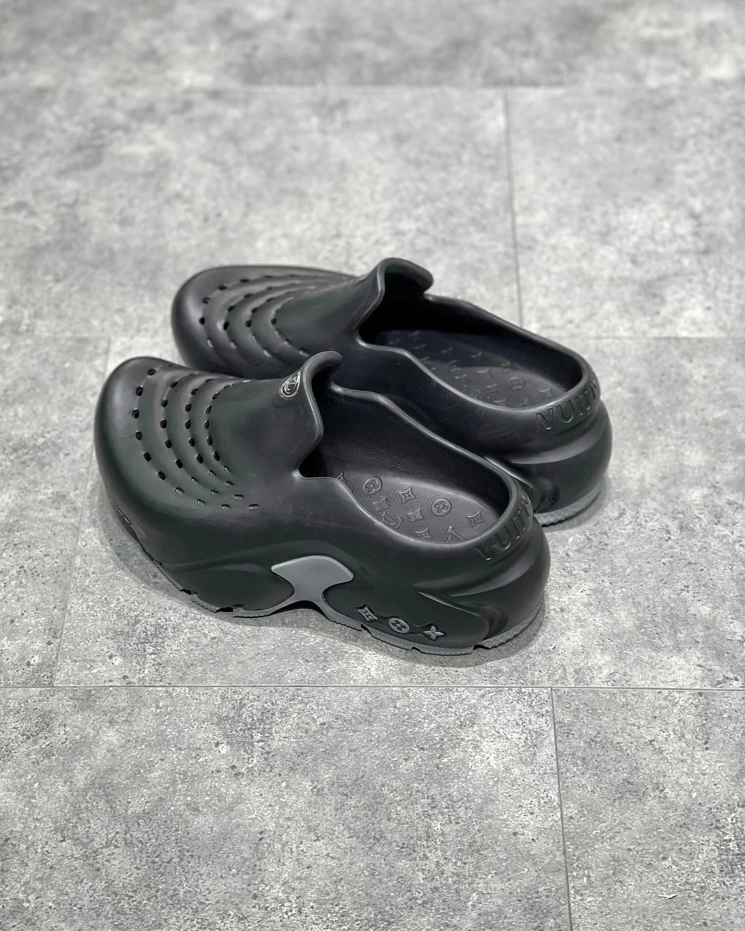 Black White and Blue Shoes