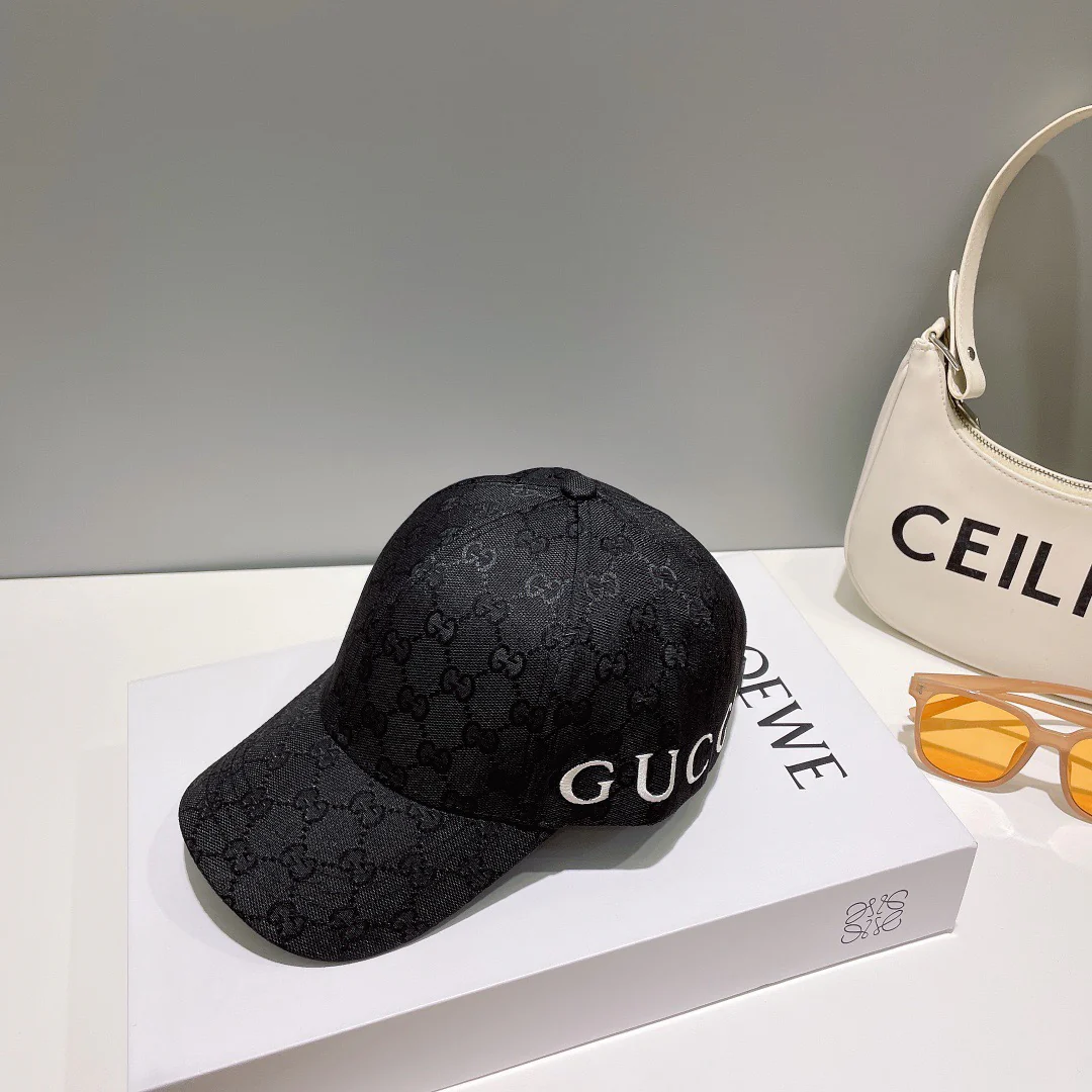 Pink, Brown and Black Caps